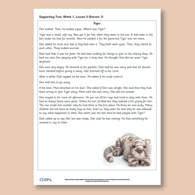 Y1 Reading (Where the Wild Things Are 2) Supporting Texts ST