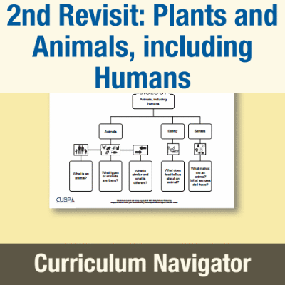Image of Year 1 Science (2nd Revisit: Plants and Animals, including Humans) Curriculum Navigator CN CUSP Resource