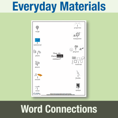 Image of Year 1 Science (Everyday Materials) Word Connections WC CUSP Resource