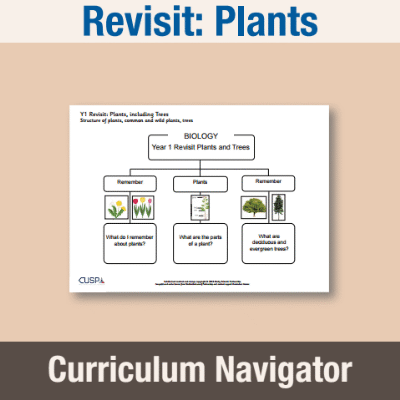 Image of Year 1 Science (Revisit: Plants) 1 Curriculum Navigator CN CUSP Resource