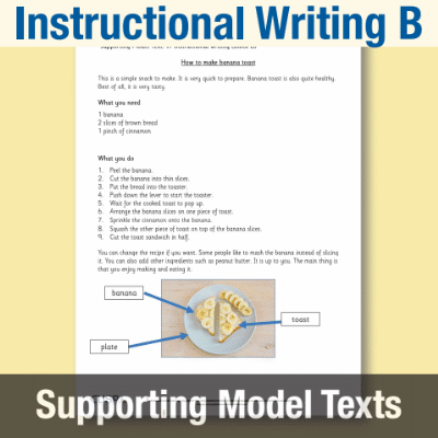 Image of Year 1 Writing B (Instructional Writing) Supporting Model Text SMT CUSP Resource