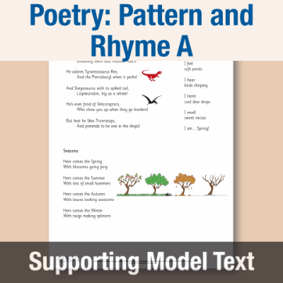 Image of Year 1 Writing A (Poetry: Pattern and Rhyme) Supporting Model Text SMT CUSP Resource