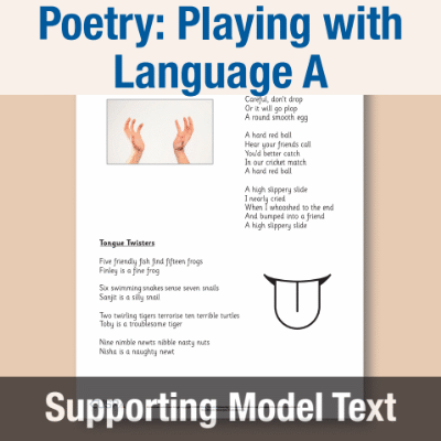 Image of Year 1 Writing A (Poetry: Playing with Language) Supporting Model Text SMT CUSP Resource