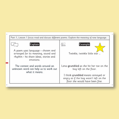 Y1 Writing B (Poetry on a Theme: Nature) Knowledge Notes KN