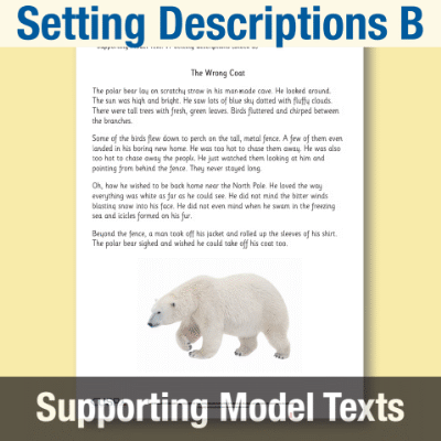 Image of Year 1 Writing B (Setting Descriptions) Supporting Model Text SMT CUSP Resource