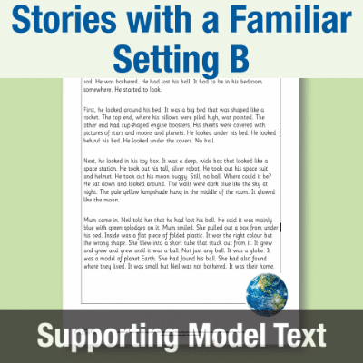 Image of Year 1 Writing B (Stories with a Familiar Setting) Supporting Model Text SMT CUSP Resource