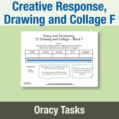 Image of Year 2 Art and Design F (Creative Response, Drawing and Collage) Oracy Tasks OT CUSP Resource