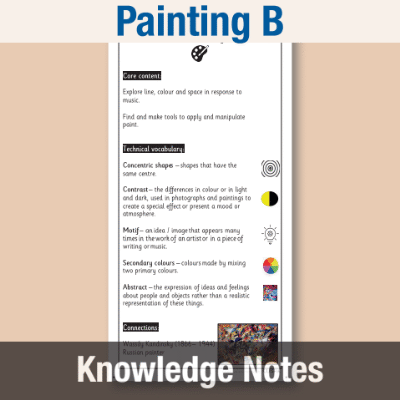 Image of Year 2 Art and Design B (Painting) Knowledge Notes KN CUSP Resource