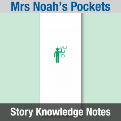 Image of Year 02 Communication (Mrs Noah's Pockets) Story Knowledge Notes CUSP ResourceAccess Autumn 277x102mm Printed in Black;    8 Leaf Set in pads of 16