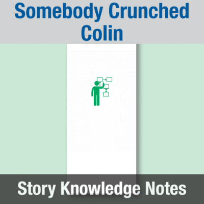 Image of Year 02 Communication (Somebody Crunched Colin) Story Knowledge Notes CUSP ResourceAccess Summer 277x102mm Printed in Black;    4 Leaf Set in pads of 16