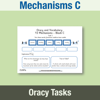 Image of Year 2 Design and Technology C (Mechanisms) Oracy Tasks OT CUSP Resource
