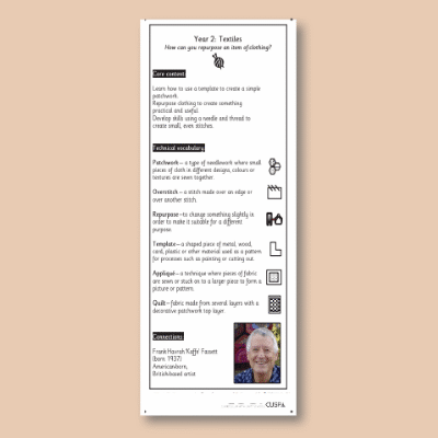 Y2 Design and Technology A (Textiles) Knowledge Notes KN