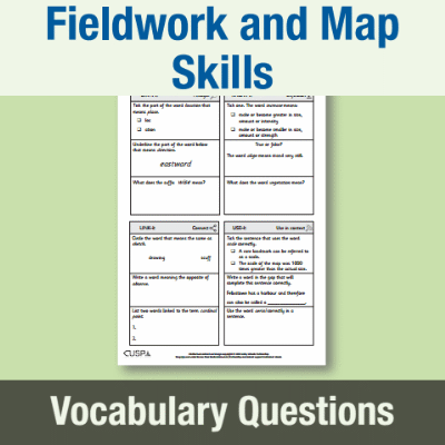 Image of Year 2 Geography (Fieldwork and Map Skills) Vocabulary Questions VQ CUSP Resource