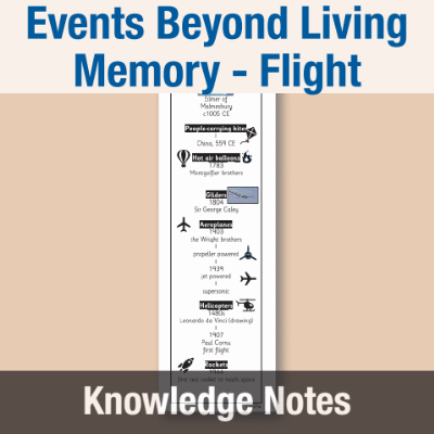 Image of Year 2 History (Events Beyond Living Memory - Flight) Knowledge Notes KN CUSP Resource