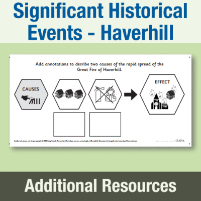 Image of Year 2 History (Significant Historical Events, People, Places: Haverhill) AR3 More Cause and Effect CUSP Resource