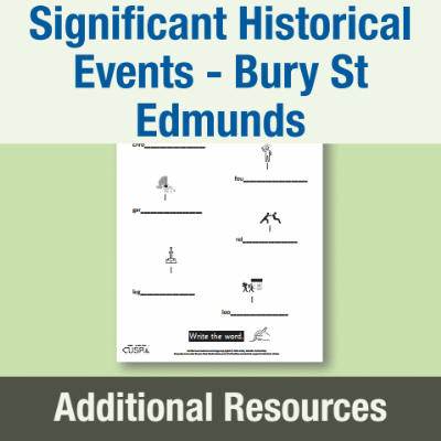 Image of Year 2 History (Significant Historical Events, People, Places: Bury St. Edmunds) AR1 High Frequency and Transferable Words CUSP Resource