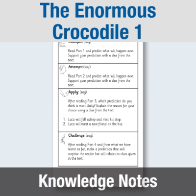 Image of Year 2 Reading (The Enormous Crocodile 1) Knowledge Notes KN CUSP Resource