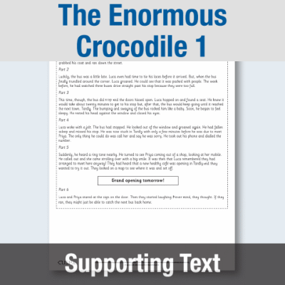Image of Year 2 Reading (The Enormous Crocodile 1) Supporting Text ST CUSP Resource