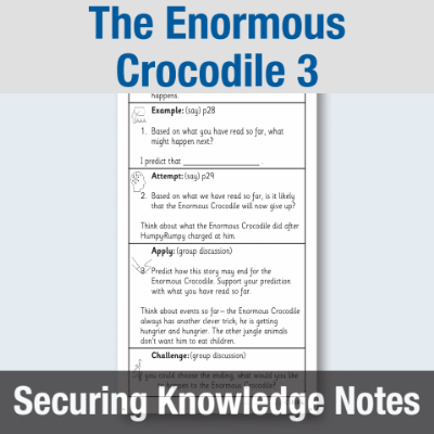 Image of Year 2 Reading (The Enormous Crocodile 3) Knowledge Note SKN CUSP Resource