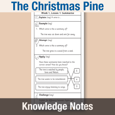 Image of Year 2 Reading (The Christmas Pine) Knowledge Notes KN CUSP Resource