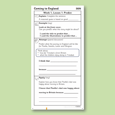 Y2 Reading (Coming to England) Knowledge Notes SKN