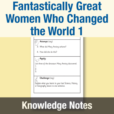 Image of Year 2 Reading (Fantastically Great Women Who Changed the World 1) Knowledge Notes KN CUSP Resource