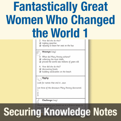 Image of Year 2 Reading (Fantastically Great Women Who Changed the World 1) Knowledge Notes SKN CUSP Resource