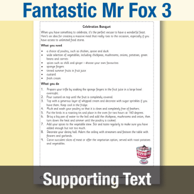 Image of Year 2 Reading (Fantastic Mr Fox 3) Supporting Text ST CUSP Resource