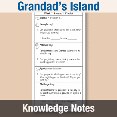 Image of Year 2 Reading (Grandad's Island) Knowledge Notes KN CUSP Resource