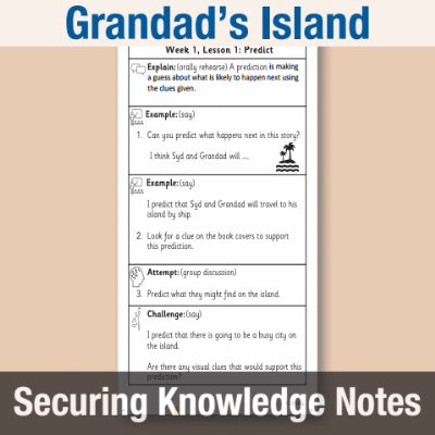 Image of Year 2 Reading (Grandad's Island) Knowledge Notes SKN CUSP Resource