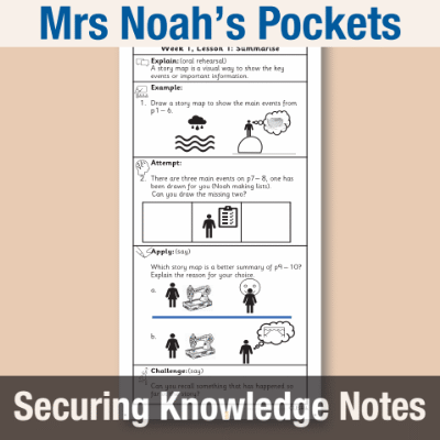Image of Year 2 Reading (Mrs Noah's Pockets) Knowledge Notes SKN CUSP Resource