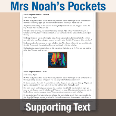 Image of Year 2 Reading (Mrs Noah's Pockets) Supporting Text ST CUSP Resource