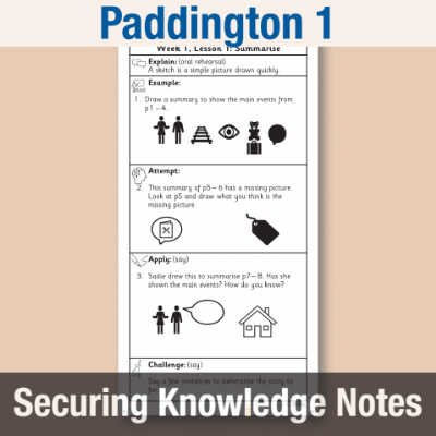 Image of Year 2 Reading (Paddington 1) Knowledge Notes SKN CUSP Resource