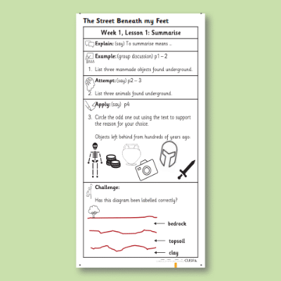 Y2 Reading (The Street Beneath my Feet) Knowledge Notes KN