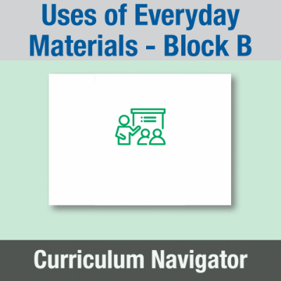 Image of Year 02 Science (Uses of Everyday Materials - Block B) Curriculum Navigator CUSP ResourceAccess Spring 140x195mm Printed in Black;    1 Leaf Set in pads of 16