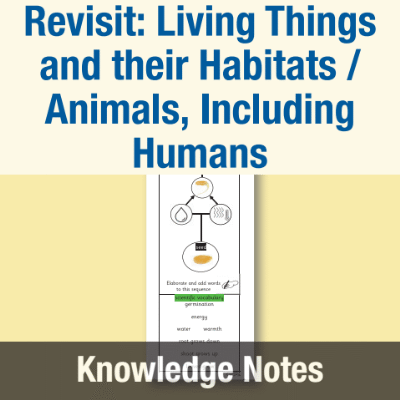 Image of Year 2 Science (Revisit: Living Things and their Habitats / Animals, Including Humans) Knowledge Notes KN CUSP Resource