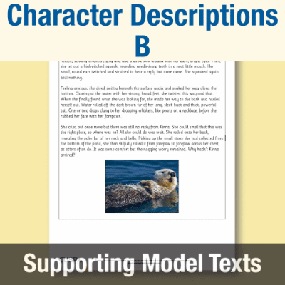 Image of Year 2 Writing B (Character Descriptions) Supporting Model Text SMT CUSP Resource