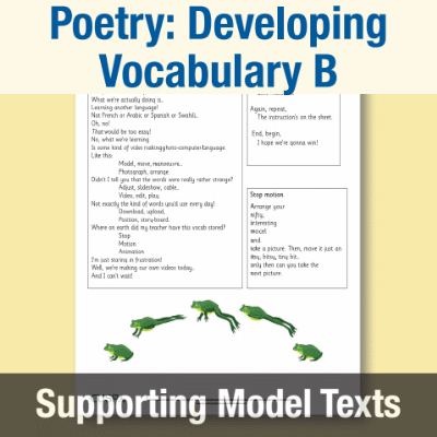 Image of Year 2 Writing B (Poetry: Developing Vocabulary) Supporting Model Text SMT CUSP Resource