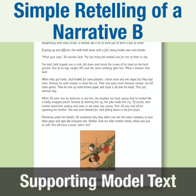 Image of Year 2 Writing B (Simple Retelling of a Narrative) Supporting Model Text SMT CUSP Resource