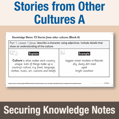 Image of Year 2 Writing A (Stories from Other Cultures) Knowledge Notes SKN CUSP Resource