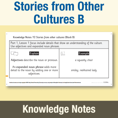 Image of Year 2 Writing B (Stories from Other Cultures) Knowledge Notes KN CUSP Resource