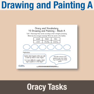 Image of Year 3 Art and Design A (Drawing and Painting) Oracy Tasks OT CUSP Resource