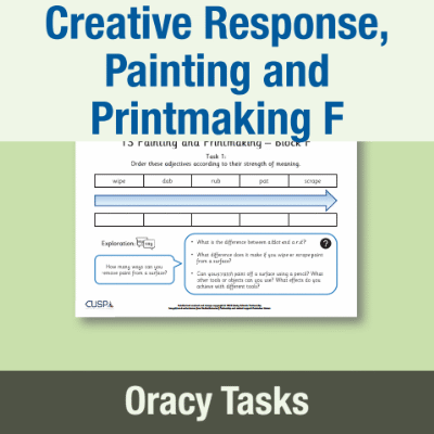 Image of Year 3 Art and Design F (Creative Response, Painting and Printmaking) Oracy Tasks OT CUSP Resource