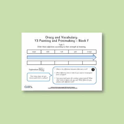 Y3 Art and Design F (Creative Response, Painting and Printmaking) Oracy Tasks OT