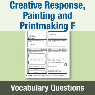 Image of Year 3 Art and Design F (Creative Response, Painting and Printmaking) Vocabulary Questions VQ CUSP Resource