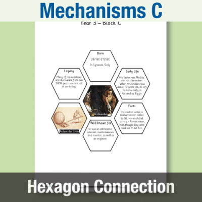 Image of Year 3 DT C (Mechanisms) AR Significant Designers Hexagon Connections CUSP Resource