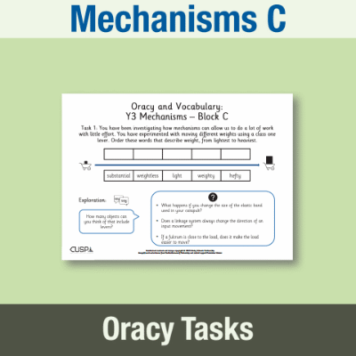 Image of Year 3 Design and Technology C (Mechanisms) Oracy Tasks OT CUSP Resource