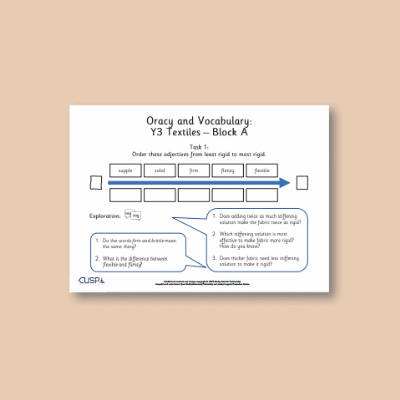 Y3 Design and Technology A (Textiles) Oracy Tasks OT