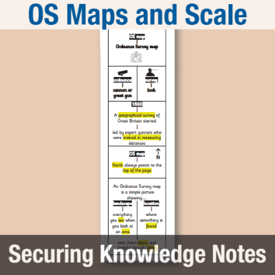 Image of Year 3 Geography (OS Maps and Scale) Knowledge Notes SKN CUSP Resource