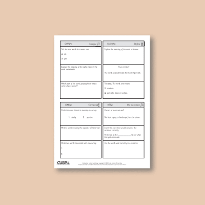 Y3 Geography (OS Map Skills and Fieldwork) Vocabulary Questions VQ